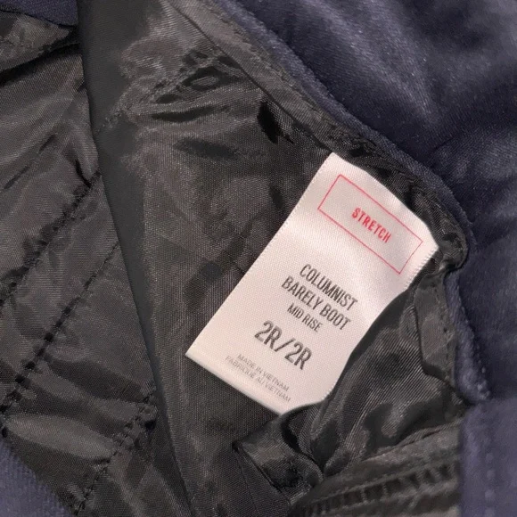 Express Navy Straight-Leg Dress Pants - Picture 3 of 3